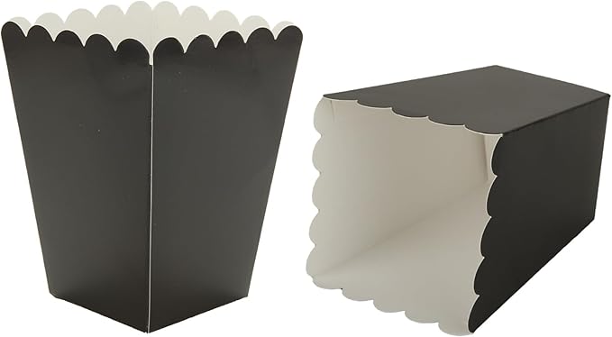 CertBuy 200 Pcs Black Popcorn Boxes, Paper Popcorn Bags, Cardboard Popcorn - Image 5