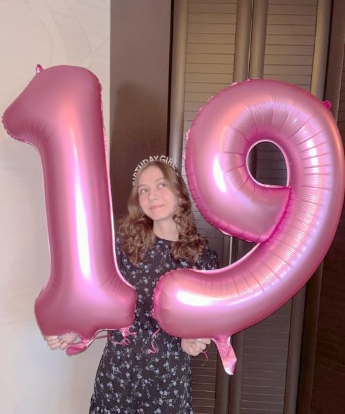 Pink 6 Number Balloon 40 Inch Mylar Foil Birthday Balloon, Digital Balloons - Image 6