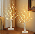 Vanthylit 2 Pcs Lighted Birch Tree Battery Powered Tabletop Tree Decorations by Vanthylit