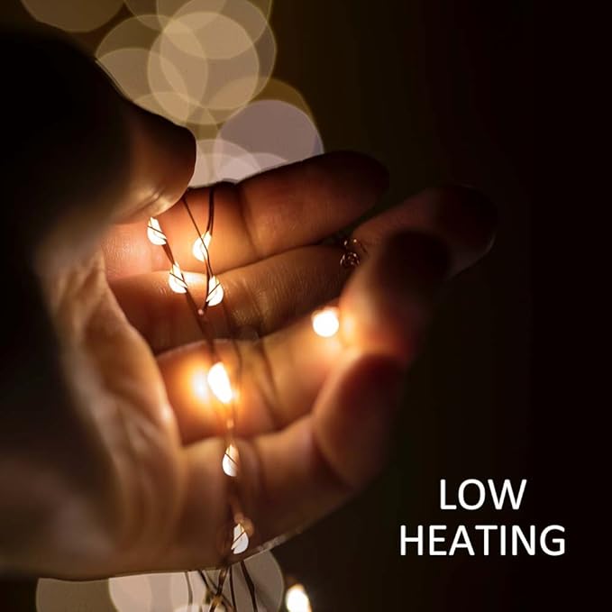 3 Pack Rechargeable String Fairy Lights 10ft 30 LED, 4 Modes Copper Wire - Image 7
