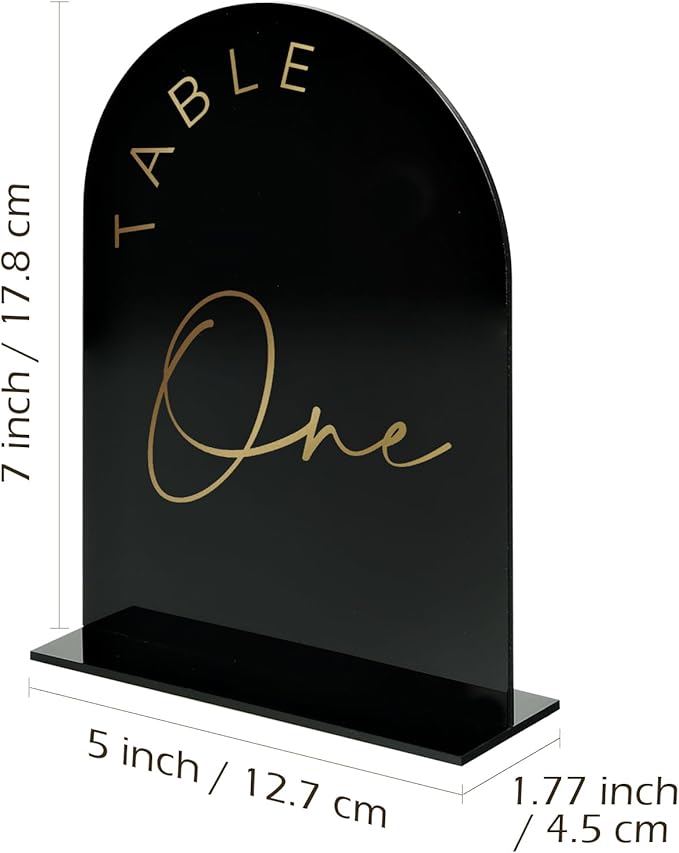 Black Arch Wedding Table Numbers 1-15 - Image 2