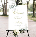 Greenery Wedding Welcome Sign, Eucalyptus Wedding Sign, Botanical Welcome by SZ-HaNoi