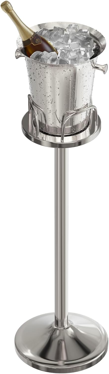 Ice Bucket with Stand Standing Champagne bucket by Unknown