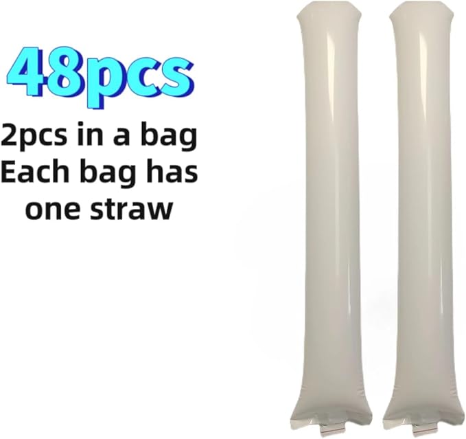 48pcs Round Head Boom Sticks Thunder Sticks Cheering Sticks Team Spirit Plastic - Image 2