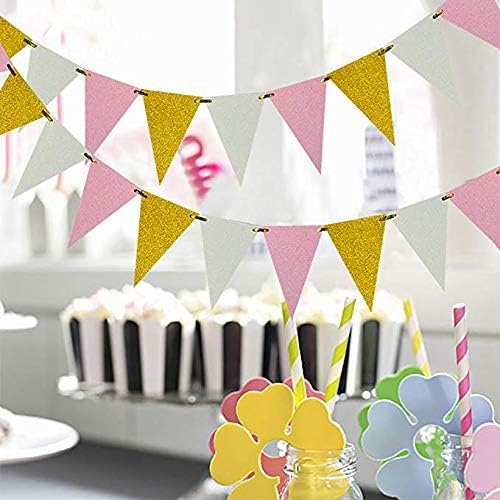 MerryNine Triangle Flag Bunting Banner, 3 Pack 30 Feet Vintage Style Pennant - Image 4