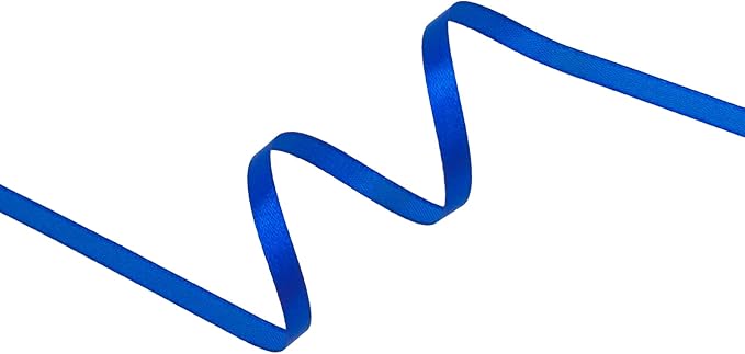 Dark Royal Blue Satin Ribbon 1/4 inch X Continuous 25 Yards, Single Face - Image 2