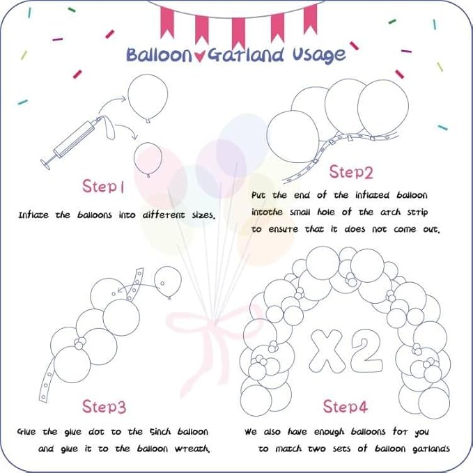 412pcs Pastel Blue Balloon Garland Arch Kit 18 12 10 5 Inch Different Sizes - Image 3