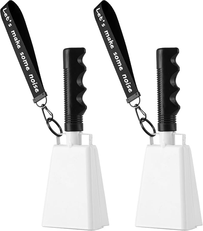 Cow Bells Noise Makers with Handle: Cowbells Hand Percussion by Musfunny