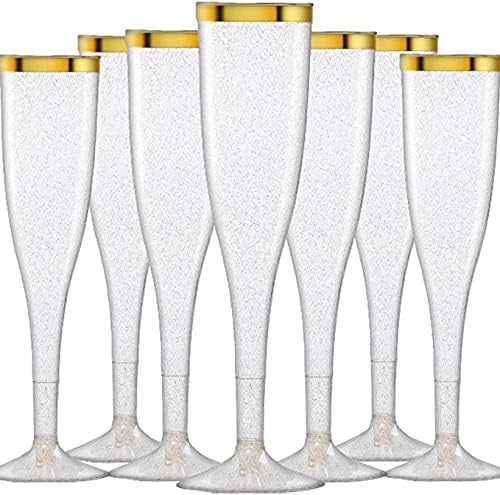Oojami 90 Plastic 6.5 oz Disposable Champagne Flutes Ideal - Image 3