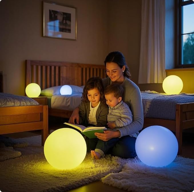 12-Inch LED Ball Light, Changing Glowing Orb Light - Image 3