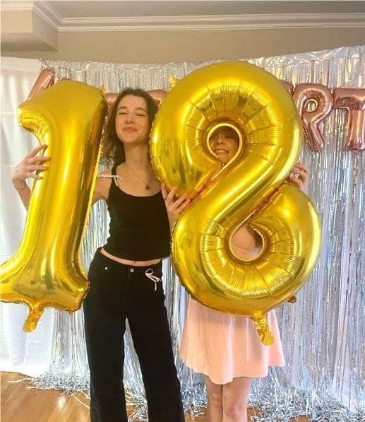 Helium Foil Gold Number 18 81 Balloon 40 Inch, Mylar Eight Numbers 18 81 - Image 7
