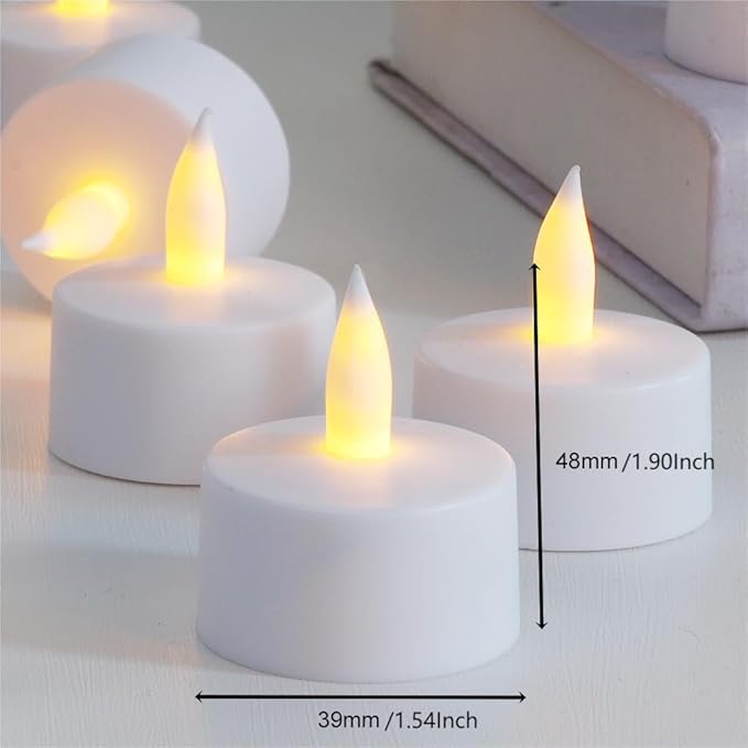 Rechargeable LED Tea Lights, Flickering Flameless Candles - Image 4