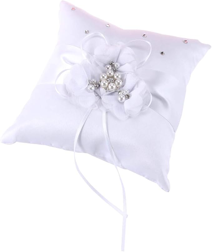 Decorative Pillows Pearl Ring Ring Pillow Wedding Ring Bearer Pillow Set by Toddmomy