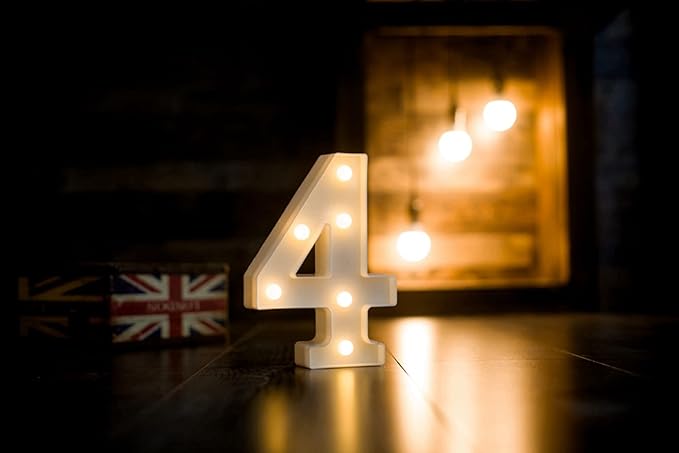 Foaky Marquee Light Up Number Sign, Plastic LED Lamp - Image 3