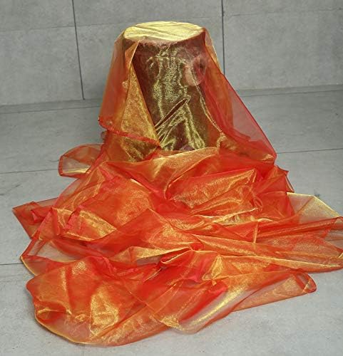 VDS Brunt Orange Organza Fabric, 25 Yards Continuous, 45” Wide, Wedding Party - Image 9