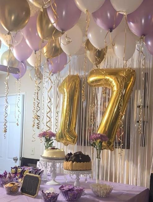 Gold Mylar Number 27 Balloon 40 inch, Number 27 Birthday Balloon - Image 6