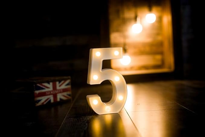 Foaky Decorative Led Marquee Light Up Number, Marquee Light Up Number Sign - Image 5