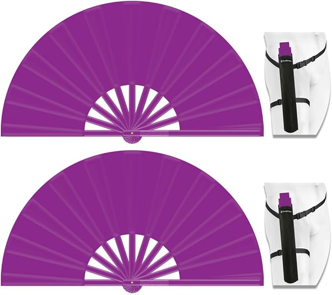 13" Large Folding Rave Fan by Raveahem