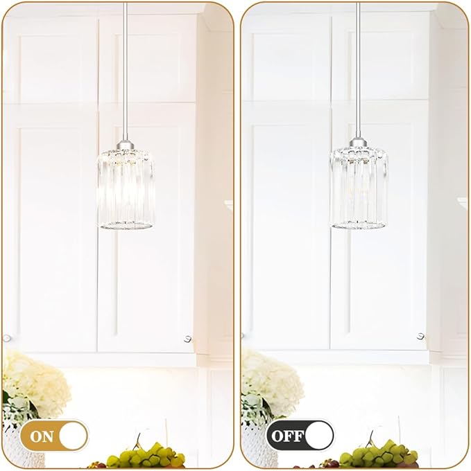 Chrome Kitchen Pendant Lights Over Island - Image 5