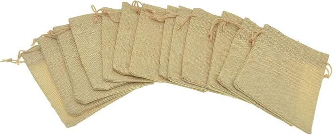 20Pcs Burlap Bags with Drawstring, Small Linen Gift Bags Jewelry Pouches Sacks - Image 2