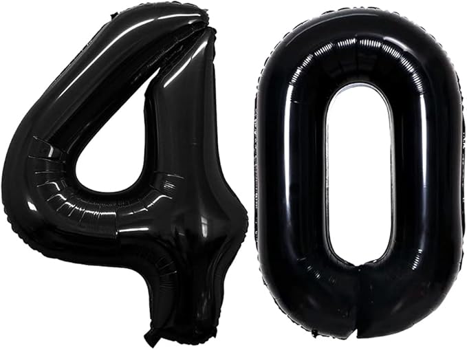 GOER Number 40 Balloons for 40th Birthday Party Decorations, 42 Inch Jumbo Foil by GOER