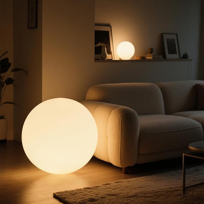 16 Inch Ultra-Fun LED Ball Light, Rechargeable Globe Floor Lamp w/Remote - Image 5