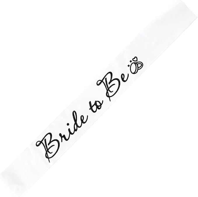 White Bride to Be Sash for Bridal Shower Bachelorette Party Wedding Hen Party - Image 5