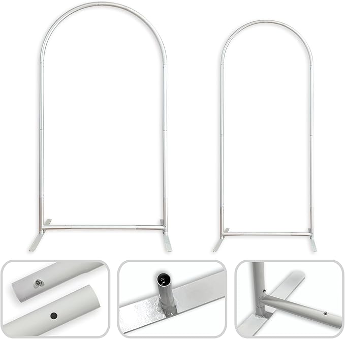 FiVan 2.7ft by 6ft Heavy Duty Trio Arch Backdrop Frame Stands - Image 3