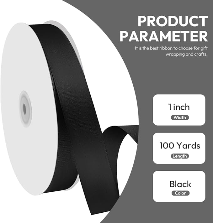1" x 100 Yards Satin Ribbon - Image 2