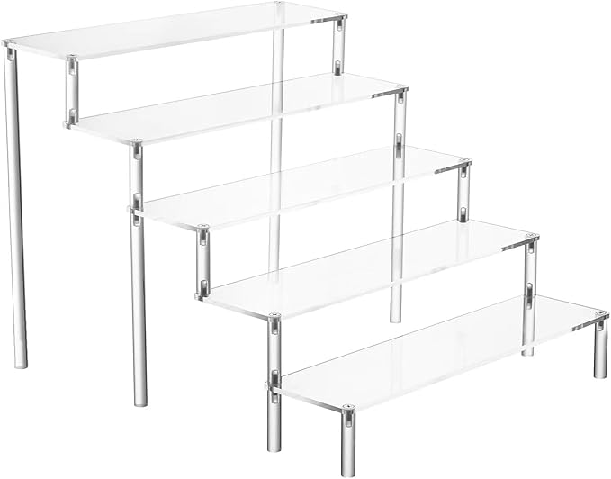 Acrylic 5-Tier Display Stand, Cupcake Stand Holder, Large Shelf Risers by Unknown