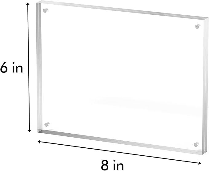 6x8 Acrylic Picture Frame 3 Pack, Desktop Display Decor Gift - Image 3