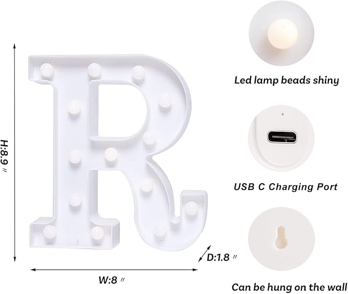 Foaky Rechargeable LED Letter Lights Sign Marquee Light Up Letters Sign - Image 3