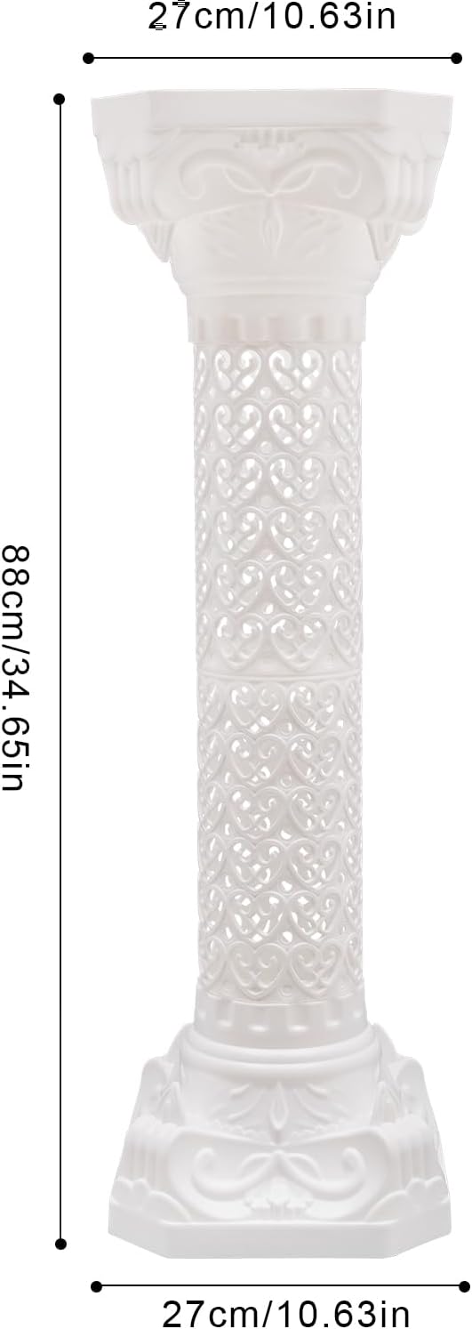 Roman Pillars Decoration Party Flower Pot Columns 10.63x34.65in Set 4Pcs Decor - Image 2