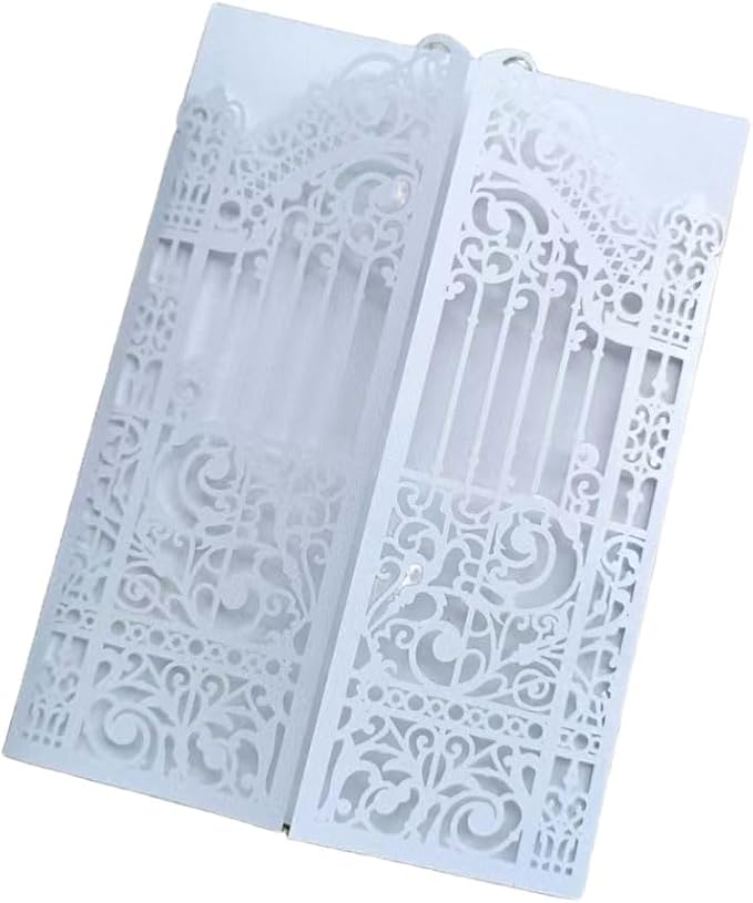MillaSaw White Gate Invitation Card - Image 6