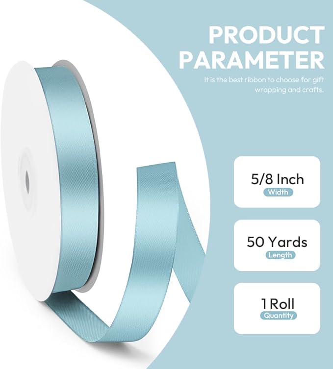 5/8" x 50 Yards Satin Ribbon - Image 2