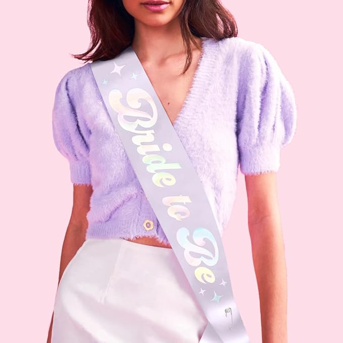 xo, Fetti Bride to Be Iridescent Sash | Bachelorette Party Decorations by xoFetti