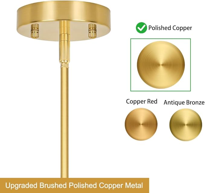 Gold Kitchen Pendant Lights Over Island - Image 5