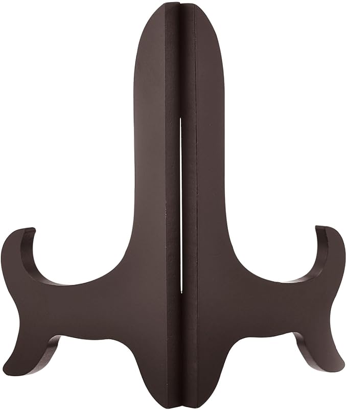 uxcell 9" Easel Plate Holder, Wooden Folding Display Stand Brown - Image 3