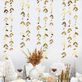 Gold Party Decorations Leaf Garland Hanging Paper Gold Leaves Streamer Banner by pinkblume