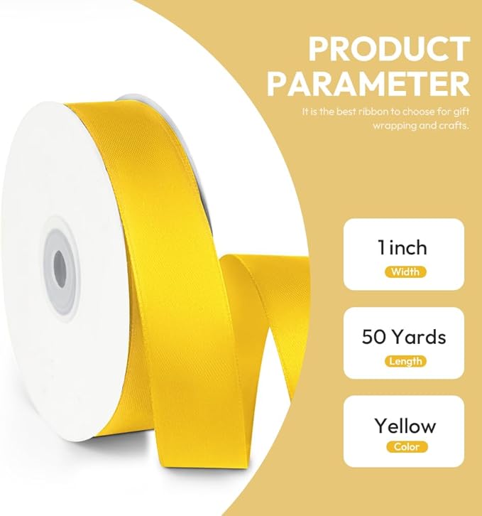 1" x 50 Yards Satin Ribbon - Image 2