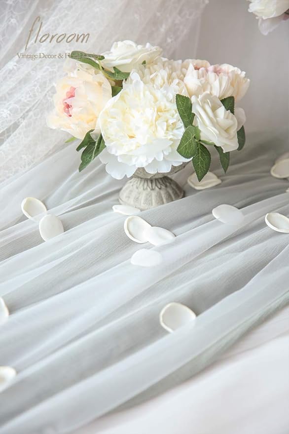 Floroom 500pcs Rose Petals Ivory Faux Silk Flower Petals - Image 3