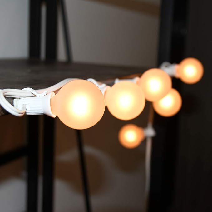SUNSGNE 25Ft Outdoor Patio Lights G40 Globe String Lights - Image 5