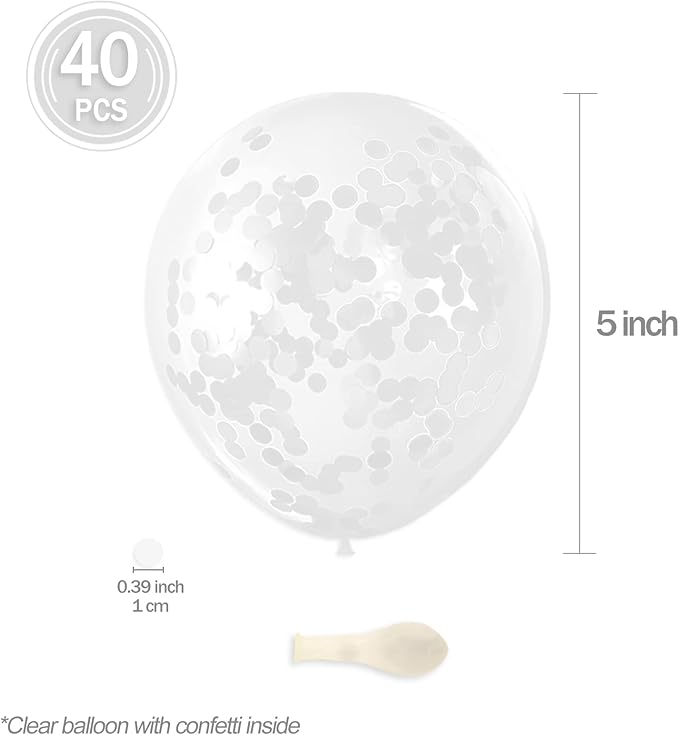 White Confetti Balloons - Image 2