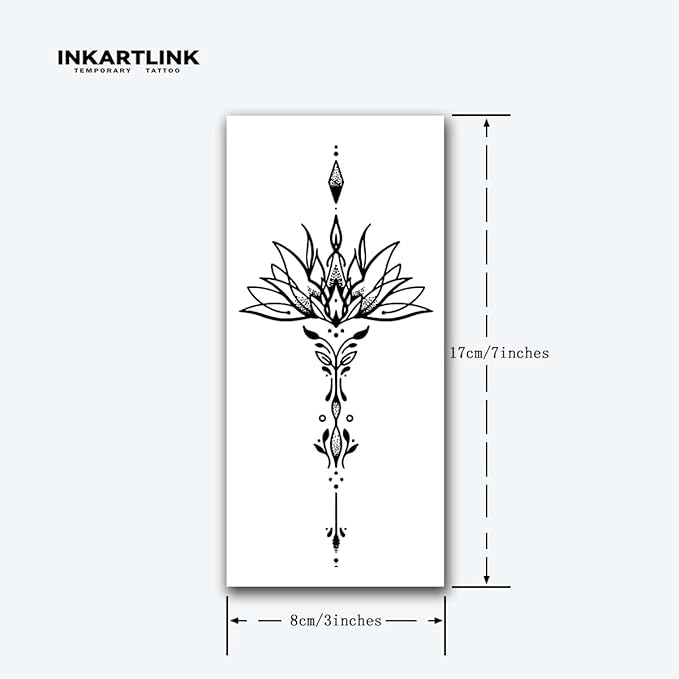 INKARTLINK Tattoo Tech, 2 Sheets Large Semi Permanent Tattoo, Adult Art Design - Image 4
