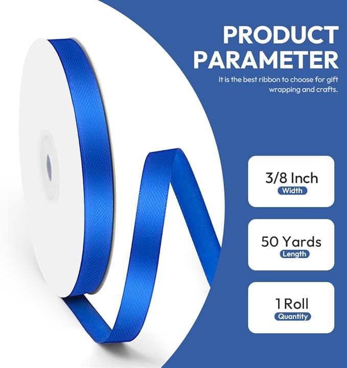 3/8" x 50 Yards Satin Ribbon - Image 2
