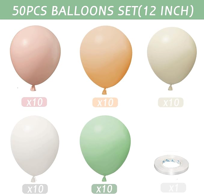 Pink and Dusty Green Balloons, - Image 2