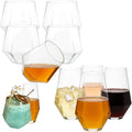 Oojami 48 Pack Diamond Clear Unbreakable Stemless Plastic Glasses 24 9oz by Oojami