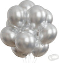Silver Party Balloons 100pcs 12inch Chrome Metallic Silver Helium Balloons by JHBVHBH