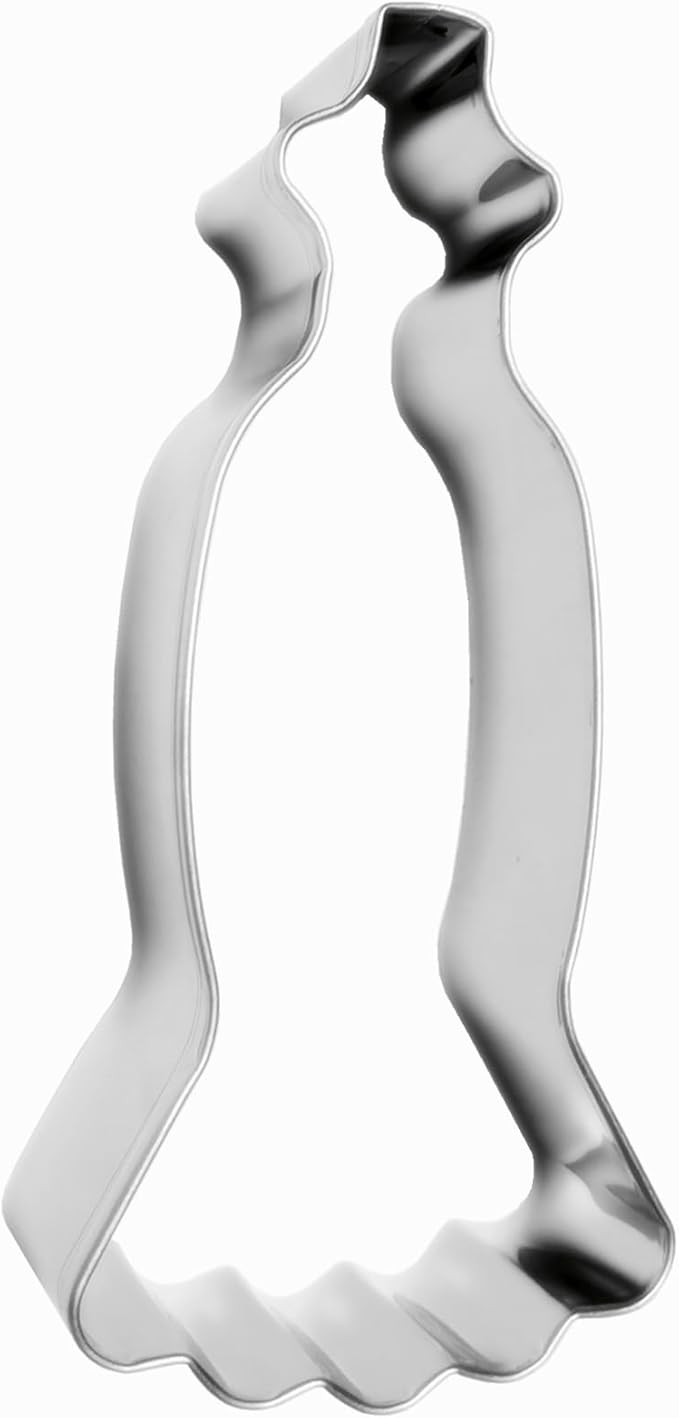 Large Size Dress Shaped Cookie Cutter, Stainless Steel Strapless Mermaid - Image 8