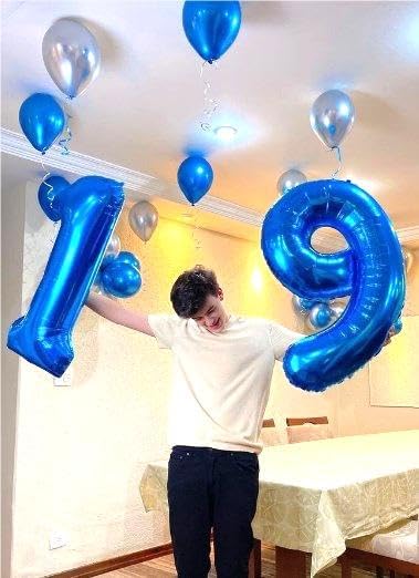 Large Foil Navy Blue Number 9 Balloon 40 Inch, Mylar 9th Number 9 Birthday - Image 4